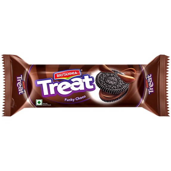 BRITANNIA TREAT CHOCOLATE BISCUIT 60GM + EXTRA 50%