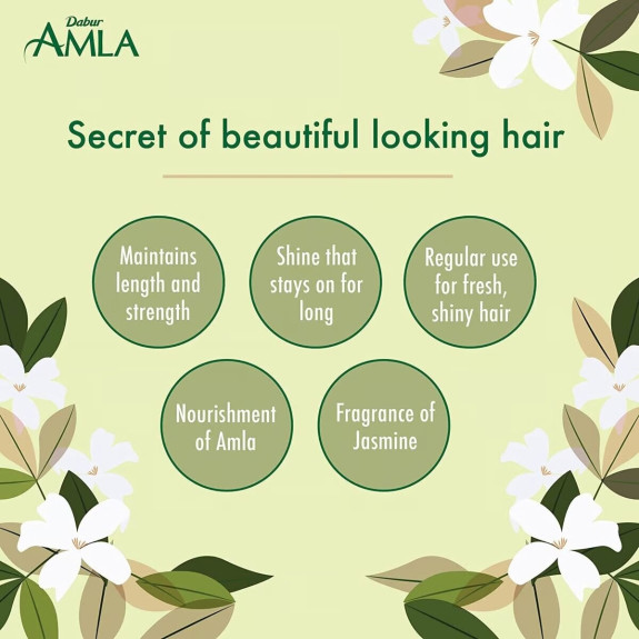 Dabur Amla Jasmine Hair Oil  For Coloured Hair 200ml