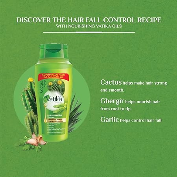 Vatika Hair Fall Control Shampoo 600ml + 100ml extra