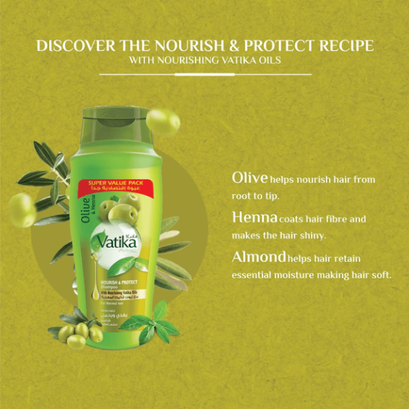 Vatika Nourish and Protect Shampoo 600ml + 100ml extra