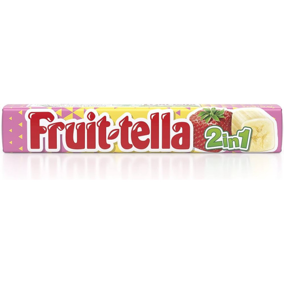 Fruittella 2 in 1 Strawberry Banana Flavor 36gm