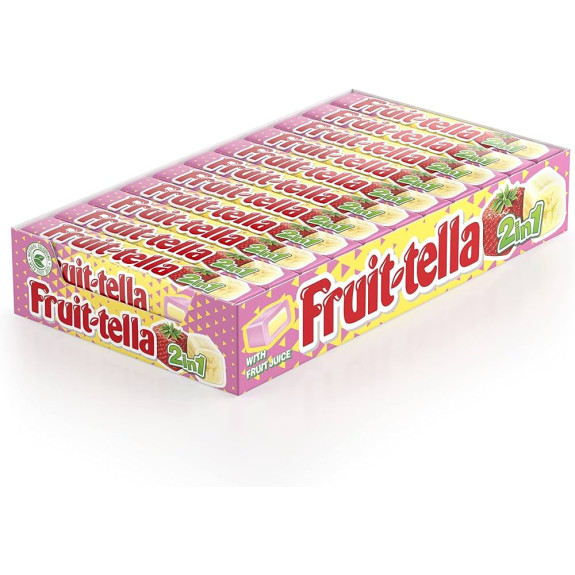 Fruittella 2 in 1 Strawberry Banana Flavor 36gm