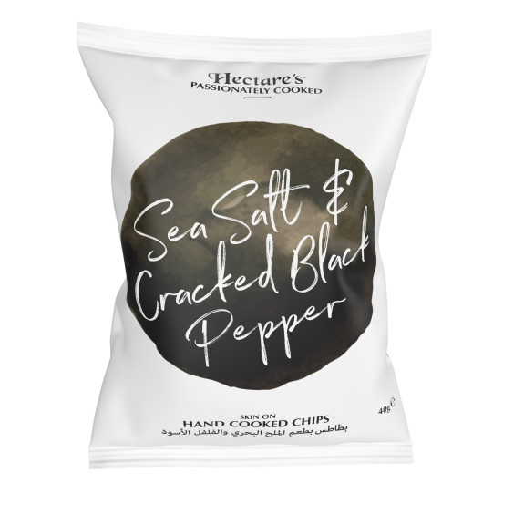 HECTARE'S CHIPS SEA SALT AND CRACKED BLACK PEPPER 40GM