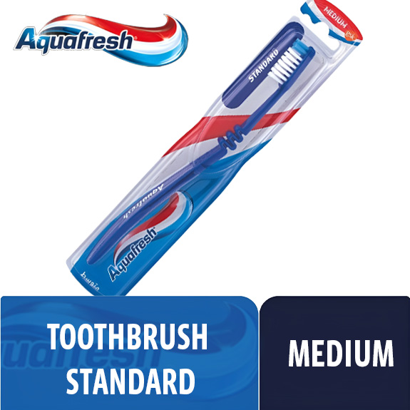 AQUAFRESH TOOTHBRUSH STANDARD MEDIUM