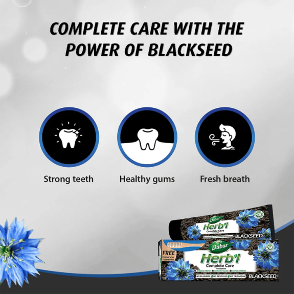 Dabur Herbal Blackseed Toothpaste 150gm with Toothbrush