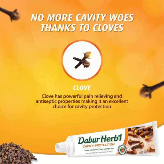 Dabur Herbal Cavity Protection Clove Toothpaste 4x100gm