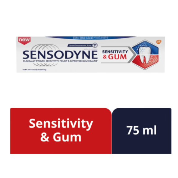 SENSODYNE SENSITIVITY & GUM Toothpaste, 75 ml 