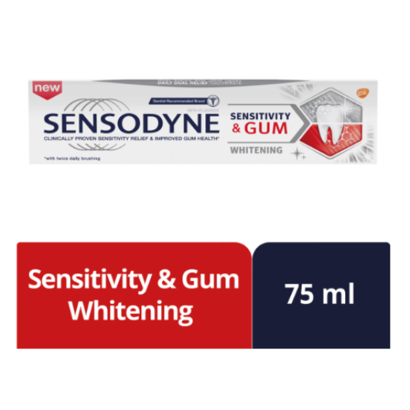 SENSODYNE SENSITIVITY & GUM WHITENING Toothpaste, 75 ml  