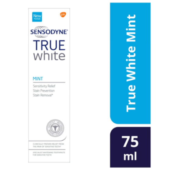 Sensodyne True White Mint Toothpaste, 75ml