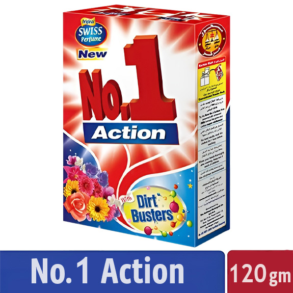 NO.1 ACTION DETERGENT POWDER 120GMS 