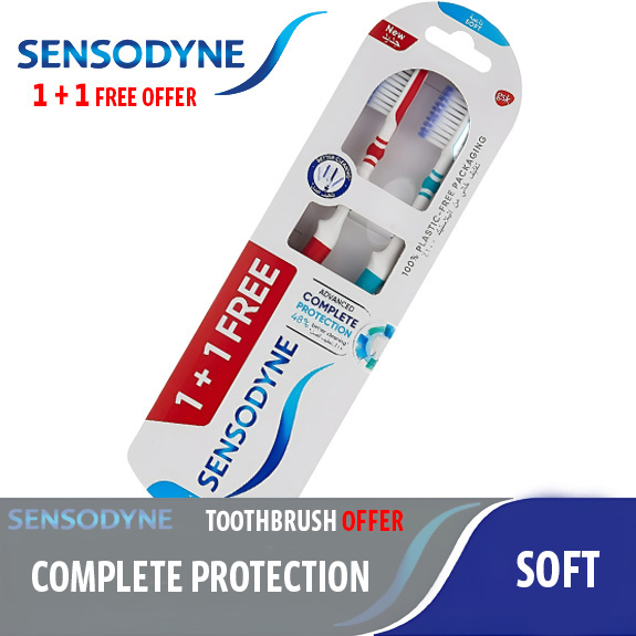SENSODYNE TOOTHBRUSH COMPLET PROTECTION SOFT 1+1 FREE