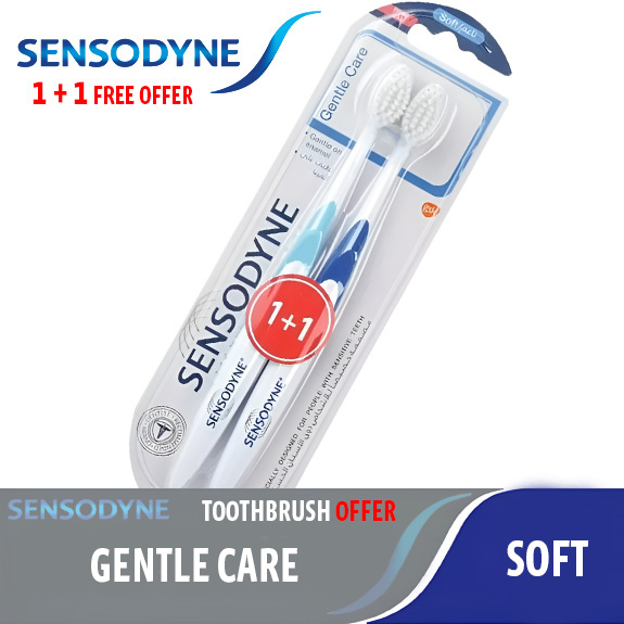 SENSODYNE TOOTHBRUSH GENTLE CARE SOFT 1+1 FREE
