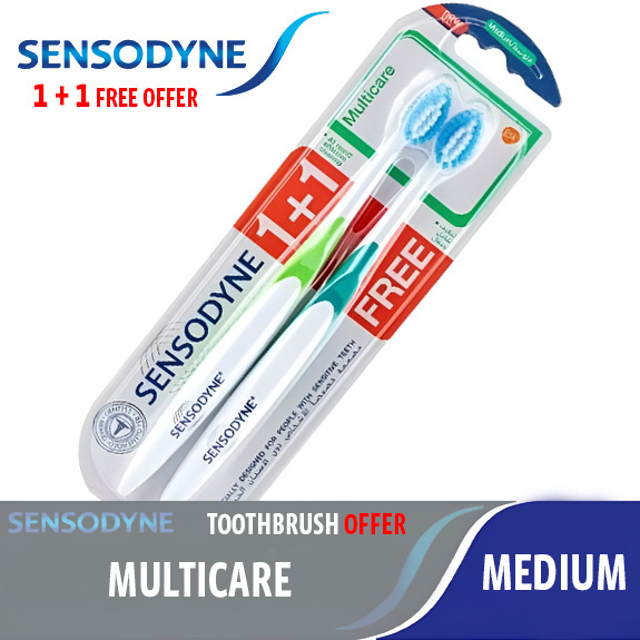 SENSODYNE TOOTHBRUSH MULTICARE MEDIUM 1+1 FREE