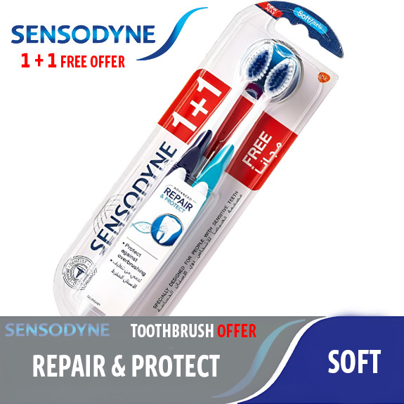 SENSODYNE TOOTHBRUSH REPAIR AND PROTECT SOFT 1+1 FREE