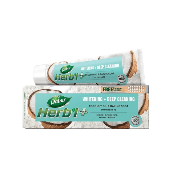 Dabur Herbal Plus Toothpaste 150gm Coconut with Toothbrush | Alaujan ...