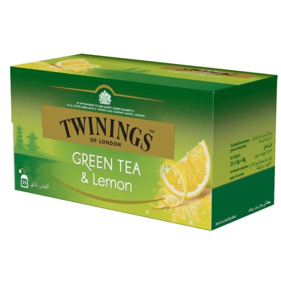 TWININGS GREEN TEA AND LEMON 25S